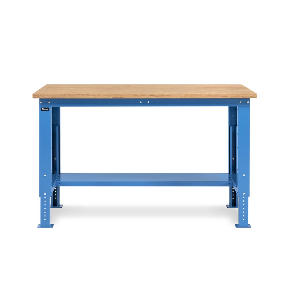 Produktabbildung Nr. 3: Établi Fami, réglable en Hauteur de construction, capacité de charge 1 000 kg, HxLxP 740-1,110 x 1500 x 750 mm, RAL 5012 bleu clair