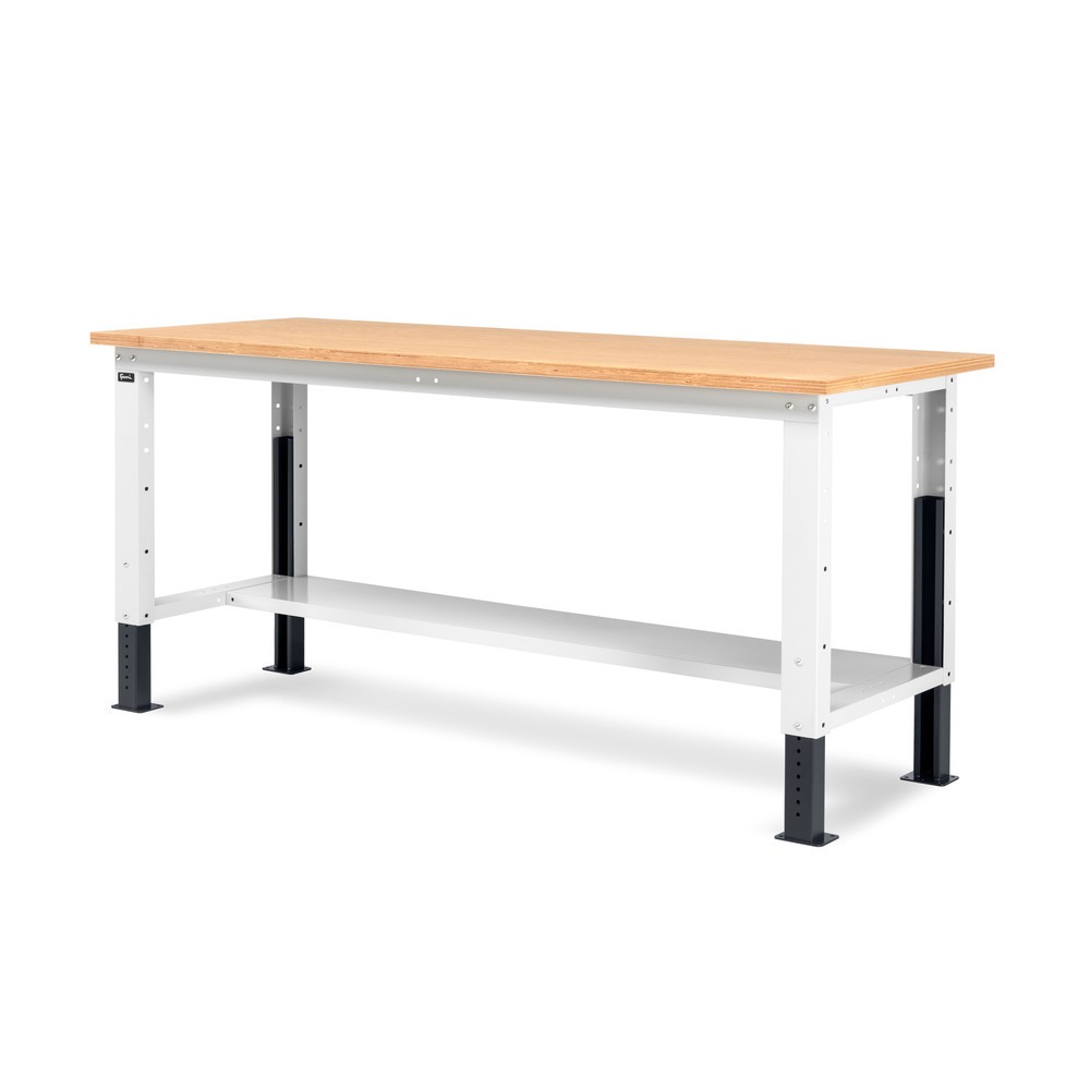 Produktabbildung Nr. 4: Établi Fami, réglable en Hauteur de construction, capacité de charge 1 000 kg, HxLxP 740-1,110 x 2 000 x 750 mm, gris clair/RAL 7016 gris anthracite