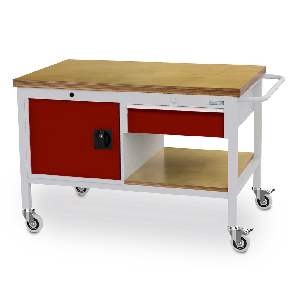 Produktabbildung Nr. 1: Établi mobile Bedrunka+Hirth, armoire, 1 tiroir, rouge rubis