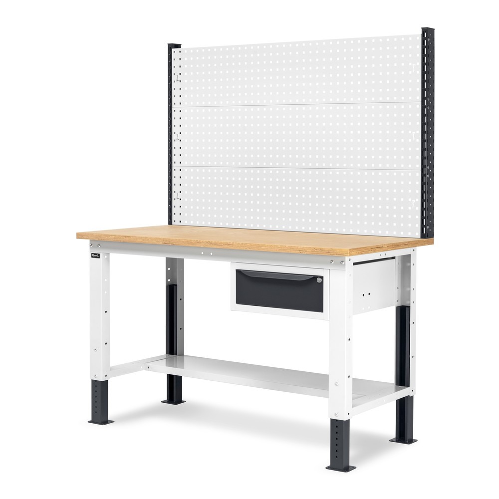 Produktabbildung Nr. 5: Établi Fami, réglable en Hauteur de construction, avec Mur multifonction et 1 tiroir, capacité de charge 1 000 kg, HxLxP 740-1,110 x 1500 x 750 mm, RAL 7016/7035