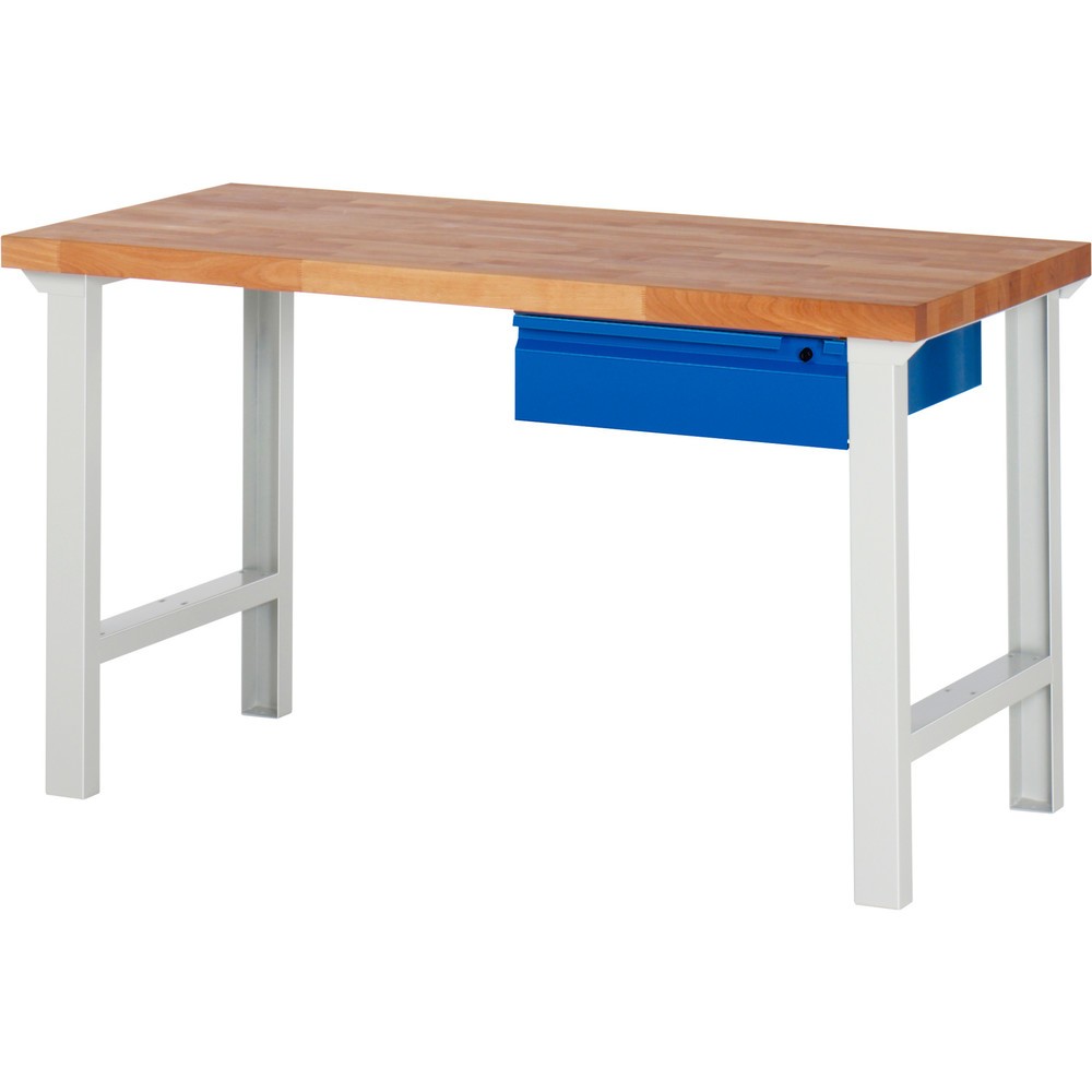 Illustration du produit: Établi Steinbock®, avec tiroir, H x l x P 840 x 1 500 x 700 mm, RAL 7035/5010