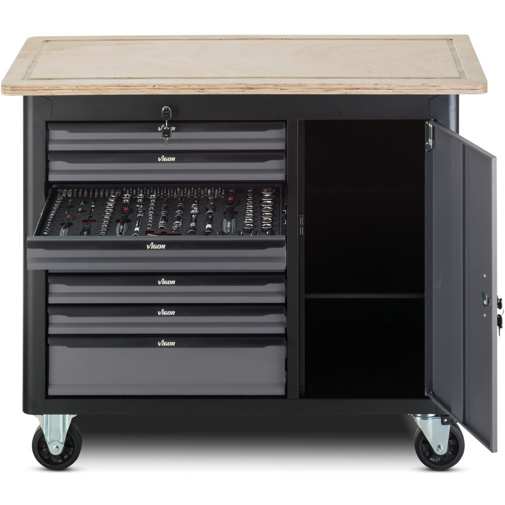 Produktabbildung Nr. 2: Établi VIGOR® 1000, vide, 8 tiroirs + 1 armoire
