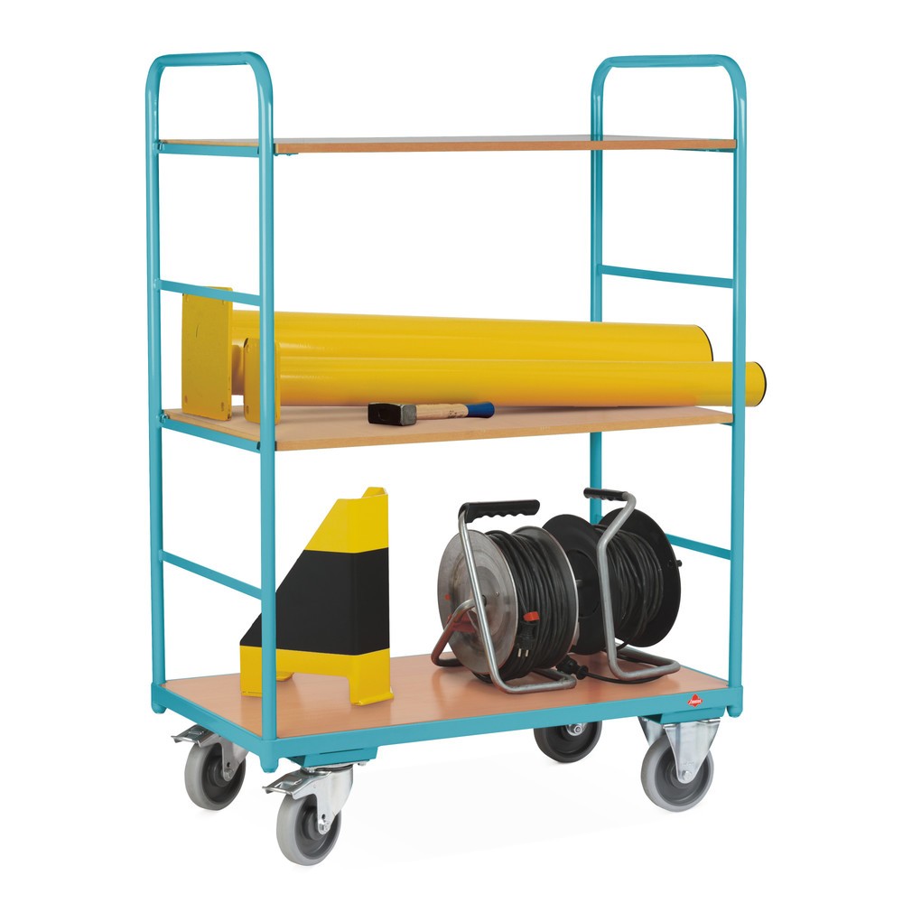 Produktabbildung Nr. 3: Etagenwagen Ameise®, TK 250 kg, allseitig offen, 3 Etagen à 1.000 x 600 mm, mit Zentralbremse