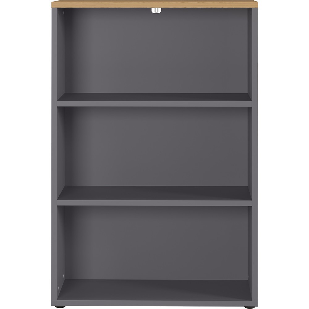 Produktabbildung Nr. 5: Étagère à dossiers AGENDA, 3 compartiments, hauteur 1 200 mm, largeur 800 mm, graphite/imitation chêne Grandson