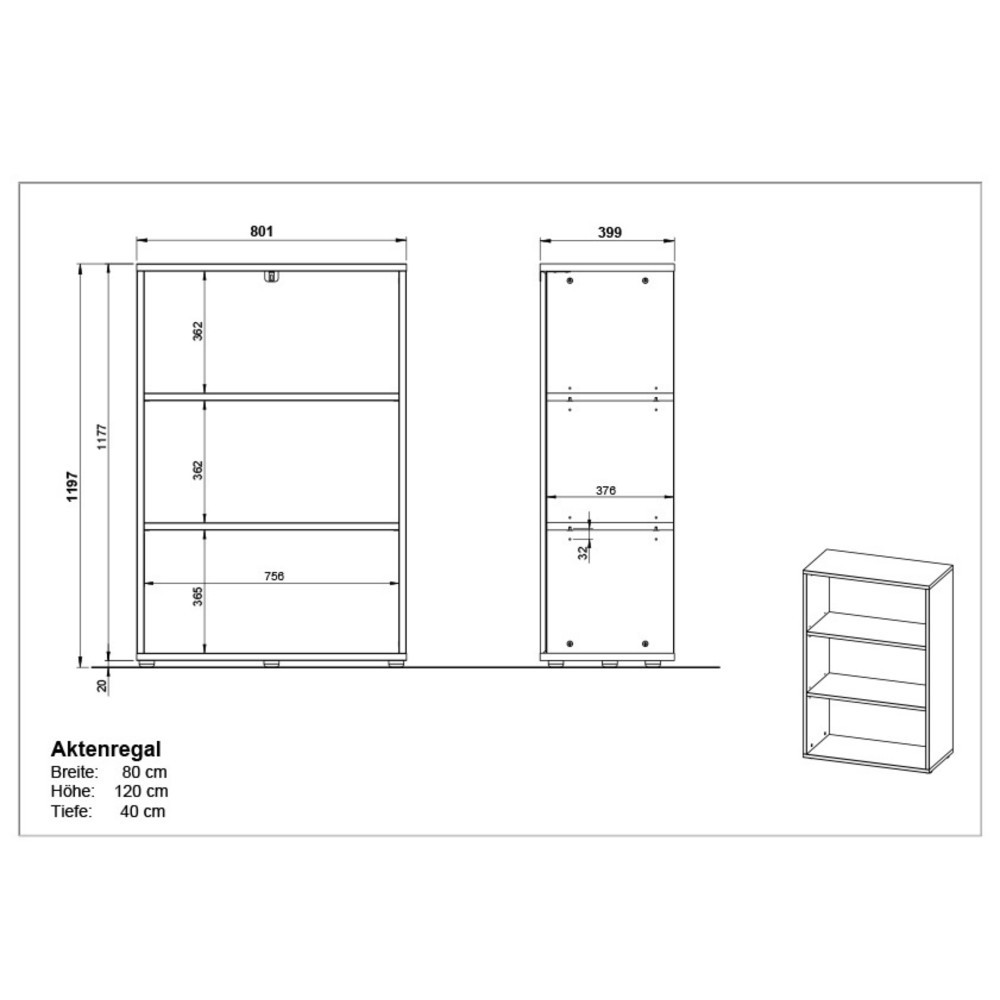 Produktabbildung Nr. 8: Étagère à dossiers AGENDA, 3 compartiments, hauteur 1 200 mm, largeur 800 mm, graphite/imitation chêne Grandson