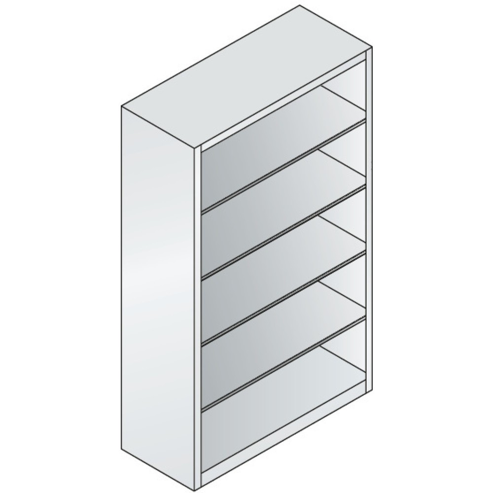 Produktabbildung Nr. 2: Étagère à dossiers C+P série 900, H x l x P 1 950 x 1 200 x 500 mm, gris clair