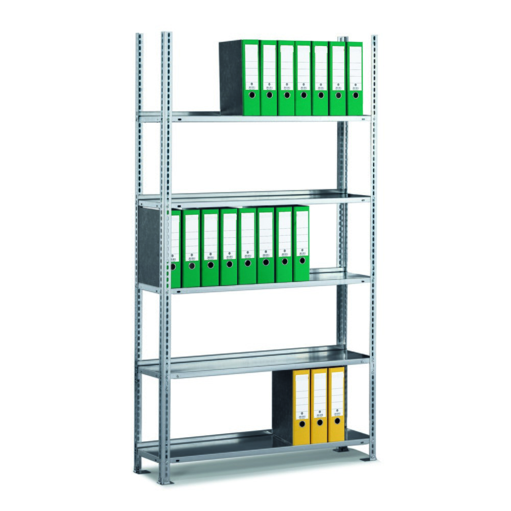 Illustration du produit: Étagère à dossiers META TB, unilatéral, sans étagère supérieure, galvanisé, H x l x P 1 850 x 750 x 300 mm