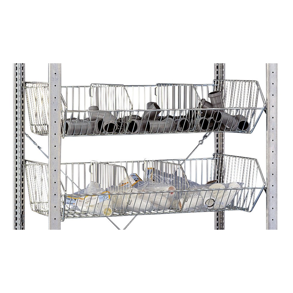 Produktabbildung Nr. 2: Étagère à paniers pour rayonnage à tablettes SCHULTE avec paniers à mailles grossières, lxP 1000 x 500 mm