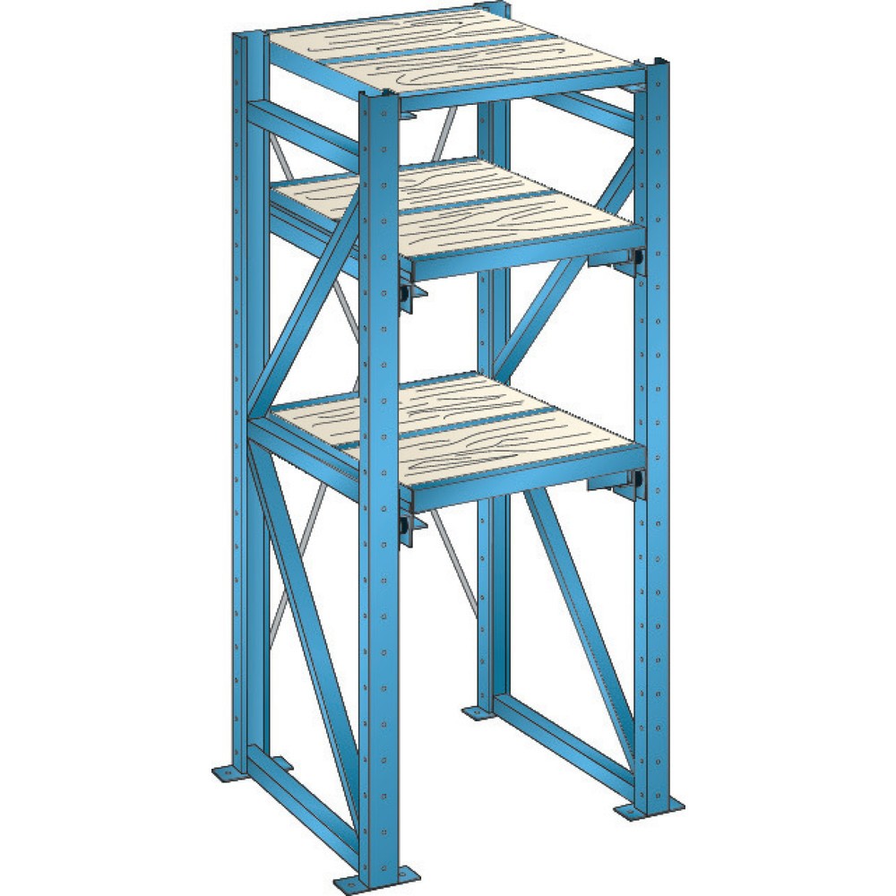 Illustration du produit: Étagère coulissante LISTA pour charges lourdes, module de base, largeur d'insertion 890 mm, profondeur 860 mm