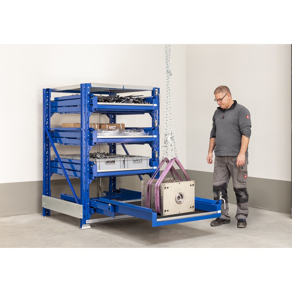 Produktabbildung Nr. 3: Étagère coulissante pour charges lourdes à 4 tiroirs, capacité de charge 600 kg, profondeur d’extraction de 100 %