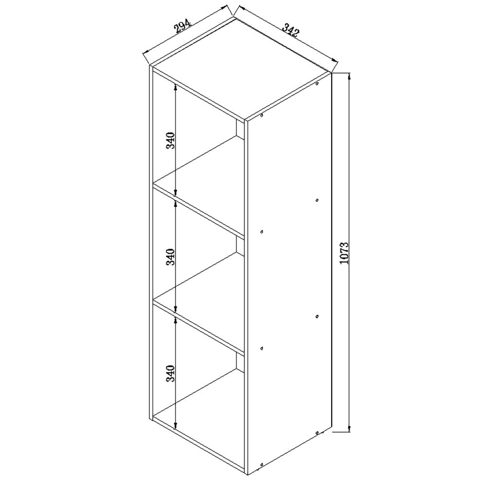 Produktabbildung Nr. 3: Étagère de bureau Offas 3 compartiments, gris