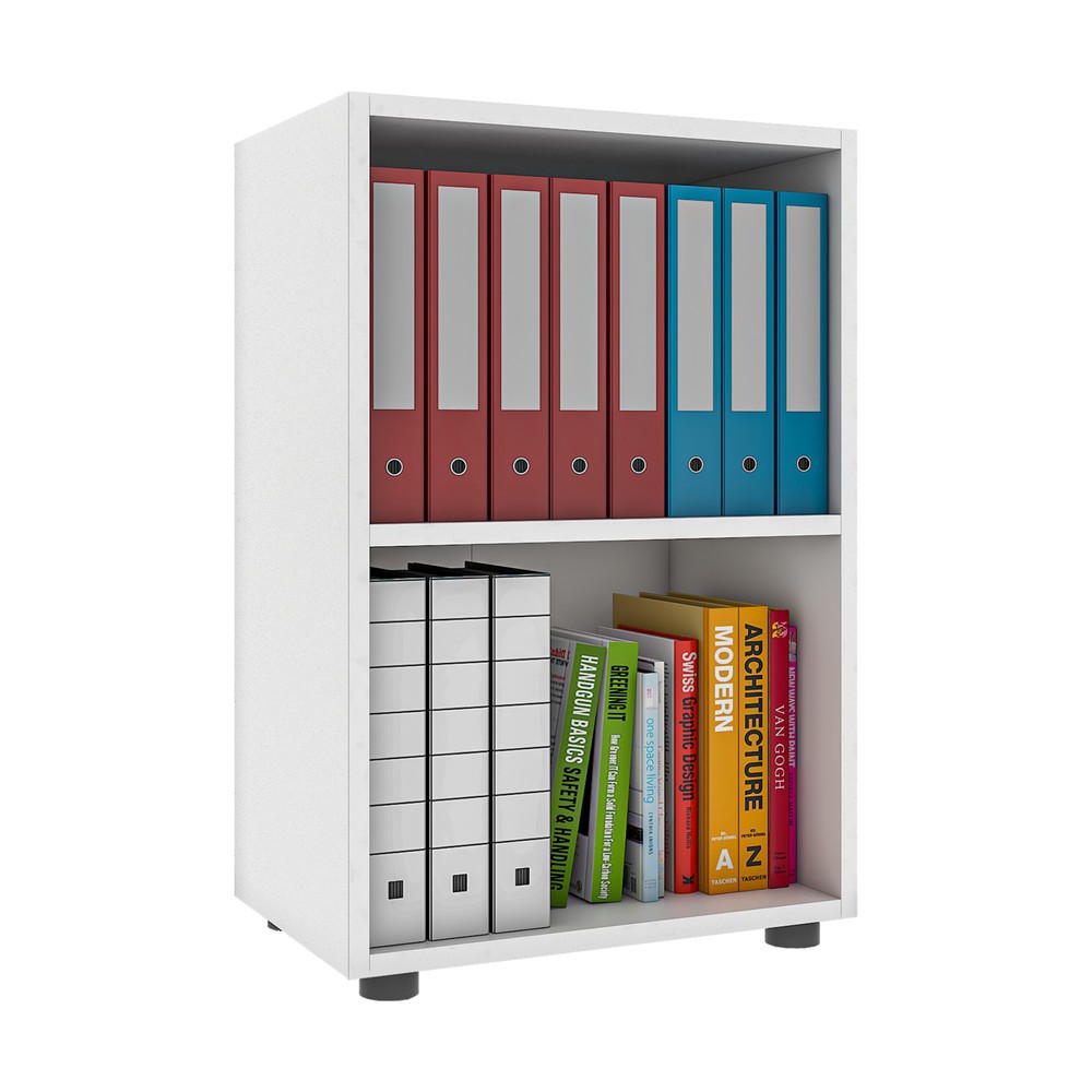 N° de l'image du produit 1 : Étagère Ulas 2 compartiments, blanc