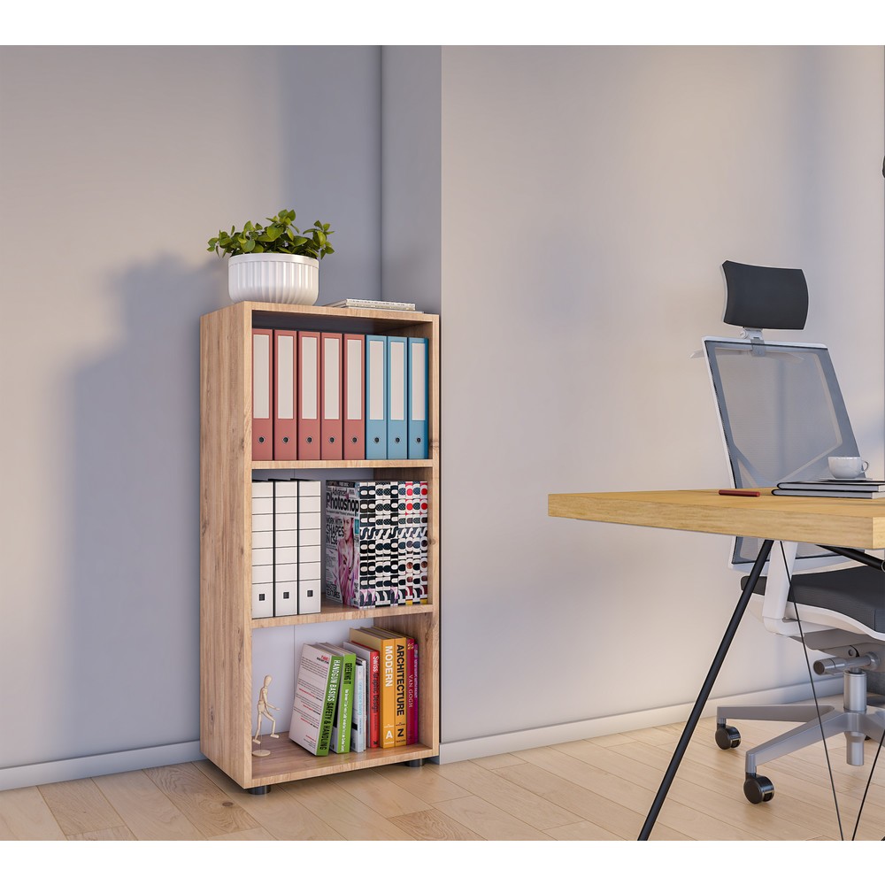 Produktabbildung Nr. 3: Étagère Ulas 3 compartiments, chêne miel