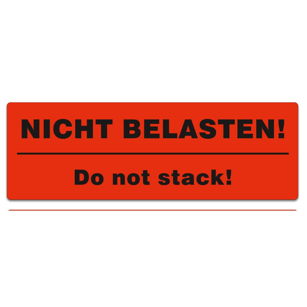 Illustration du produit: Étiquettes adhésives « Ne pas charger - Do not stack », lxL 150 x 50 mm, 1.000 pcs/UV