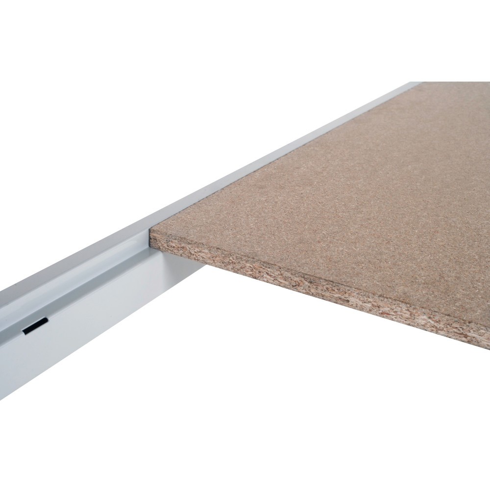 Produktabbildung: Fachboden für ManOrga Weitspannregal, mit Spanplatten, graphitgrau/lichtgrau, BxT 1.500 x 600 mm