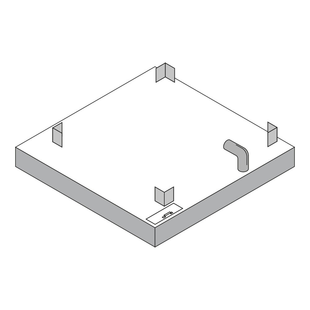 Produktabbildung: Fäkalien- und Abwassertank, 433 l Fassungsvermögen, 1.500 x 1.500 x 280 für FLADAFI® Toilettenbox