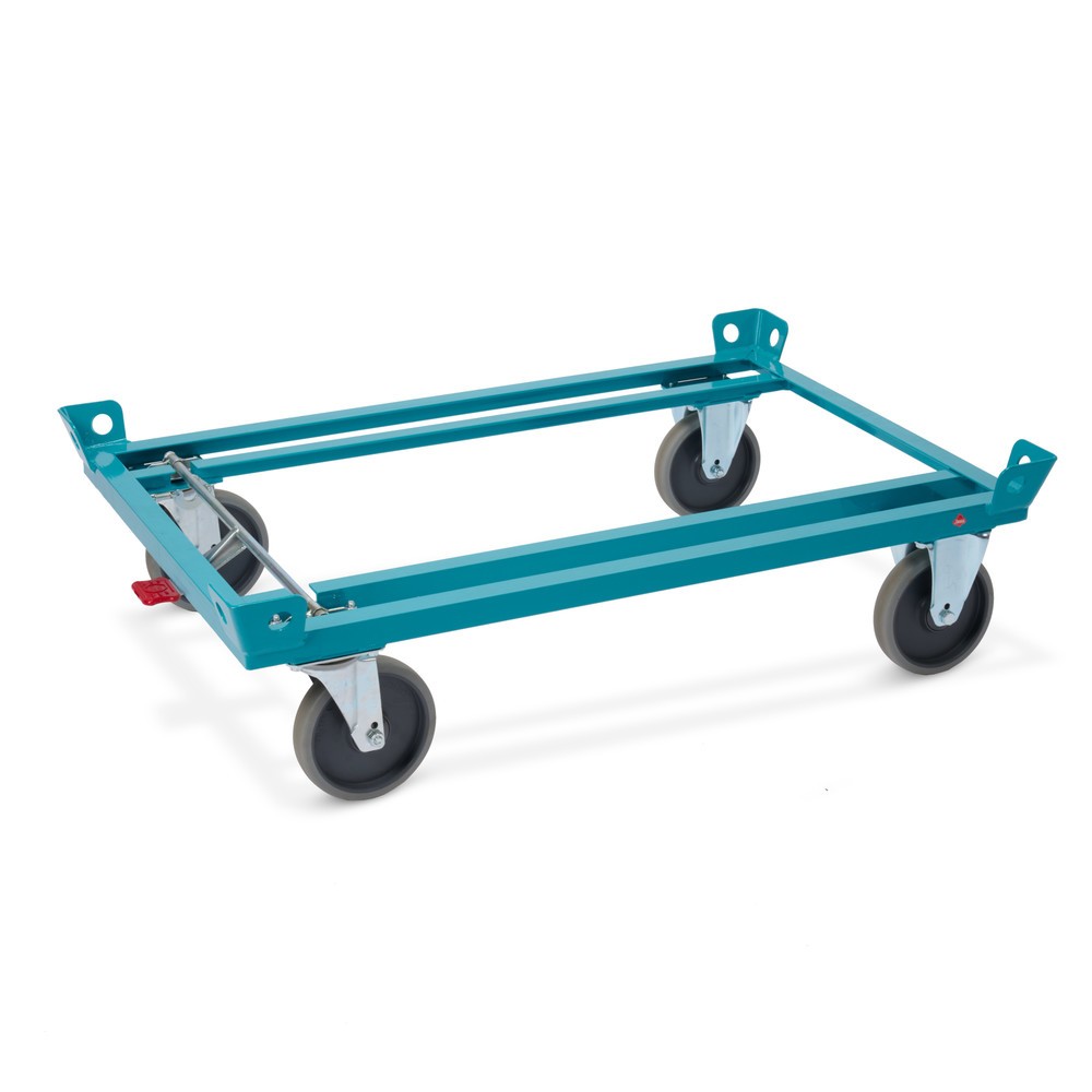 Produktabbildung: Fahrgestell Ameise®, mit Fangecken, Ladehöhe 280 mm, TPE-Bereifung, mit Zentralbremse
