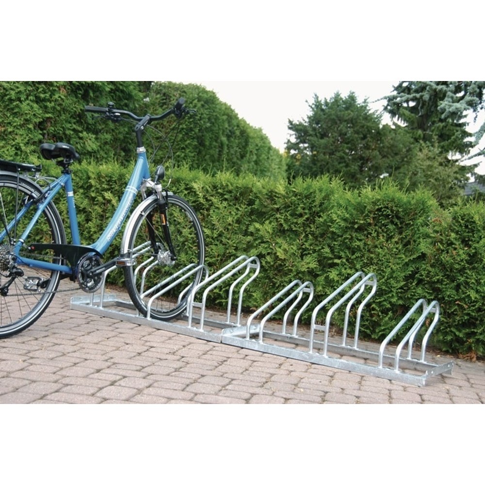 Produktabbildung: Fahrradbügelparker, Anzahl Radstände 2, 1-seitig 90 ° verzinkt, zum Aufschrauben zerlegt