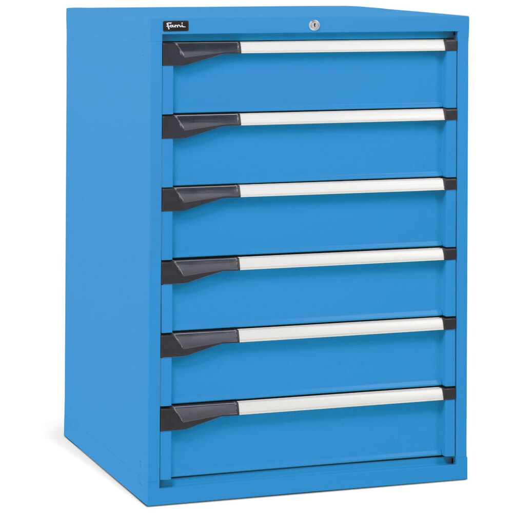 Produktabbildung Nr. 2: Fami MASTER Armoire à tiroirs, 6 tiroirs, HxlxP 1 000 x 714 x 726 mm, bleu clair
