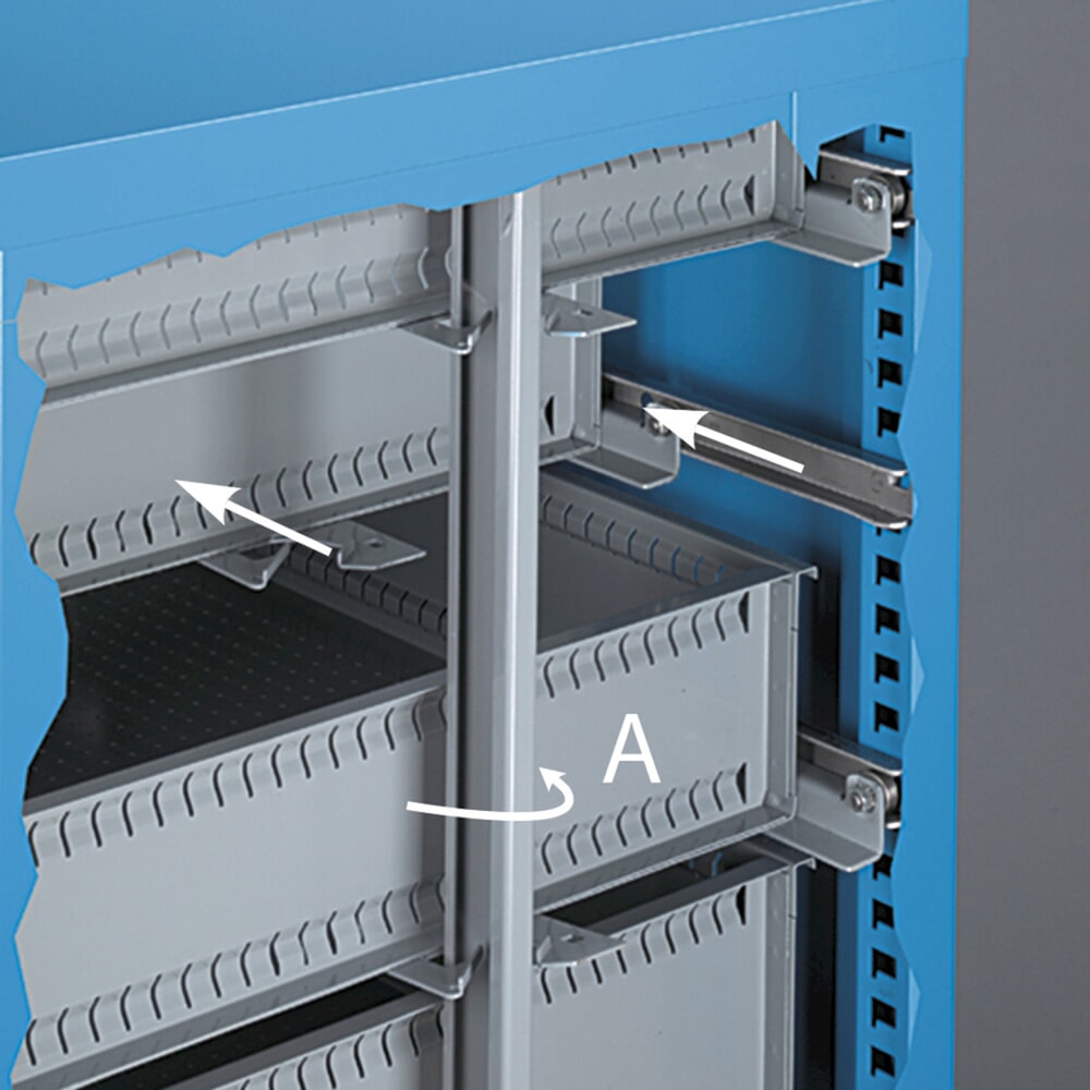 Produktabbildung Nr. 13: Fami MASTER Armoire à tiroirs, 6 tiroirs, HxlxP 1 000 x 714 x 726 mm, bleu clair