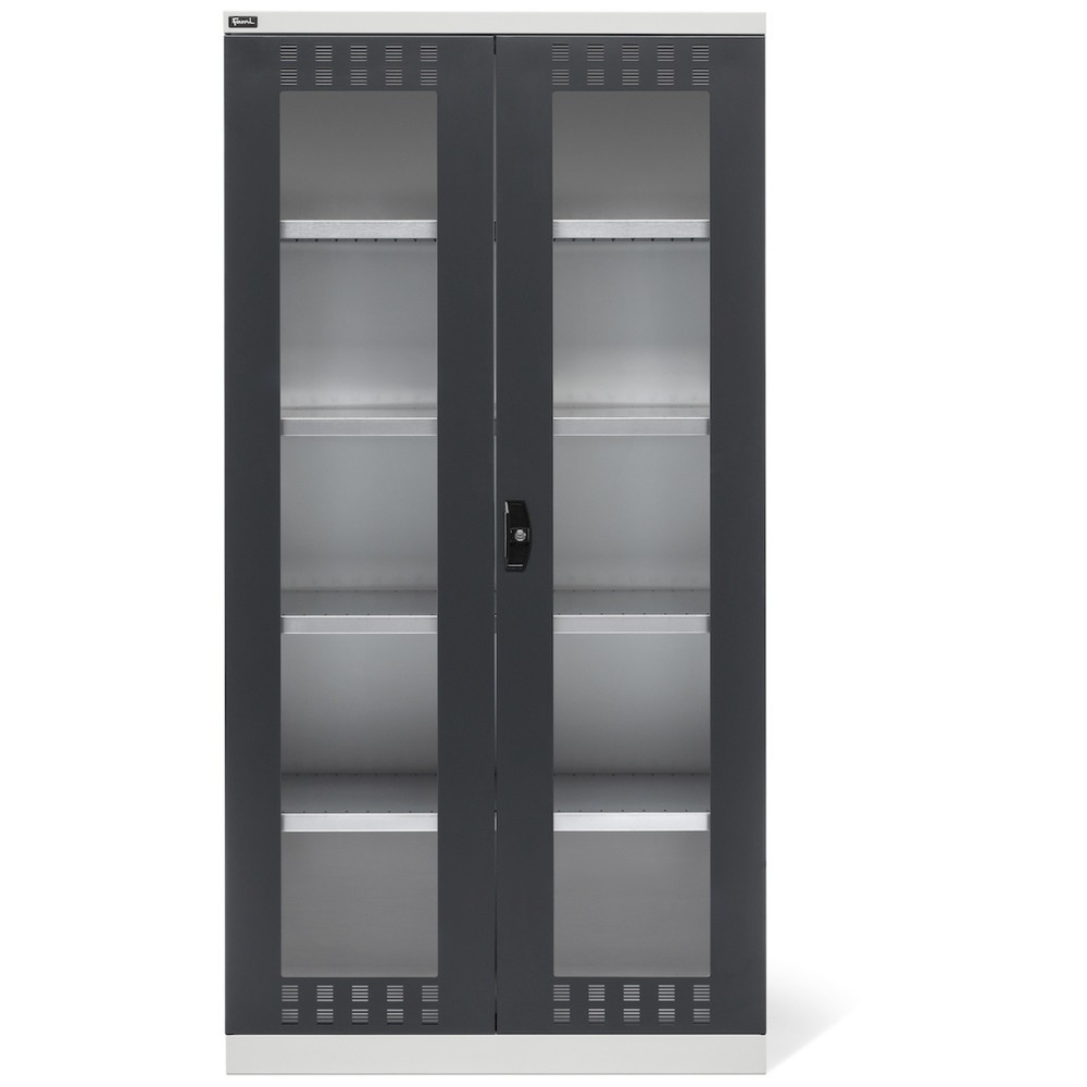 Produktabbildung Nr. 2: Fami PERFOM Armoire à portes battantes avec 4 tablettes et portes transparentes, HxlxP 2 000 x 1 023 x 726 mm, gris clair, anthracite