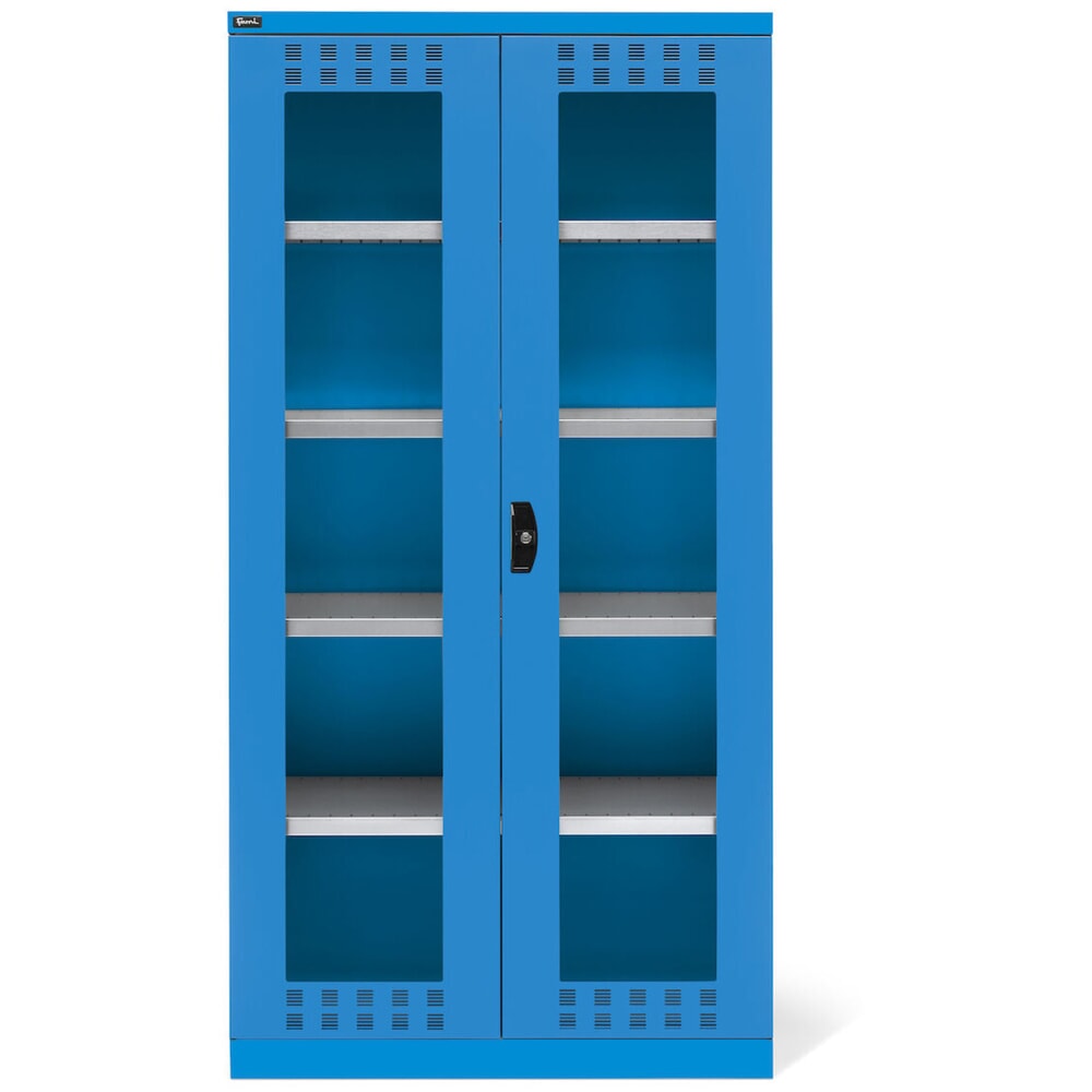 Produktabbildung Nr. 3: Fami PERFOM Armoire à portes battantes avec 4 tablettes et portes transparentes, HxlxP 2 000 x 1 023 x 726 mm, bleu clair