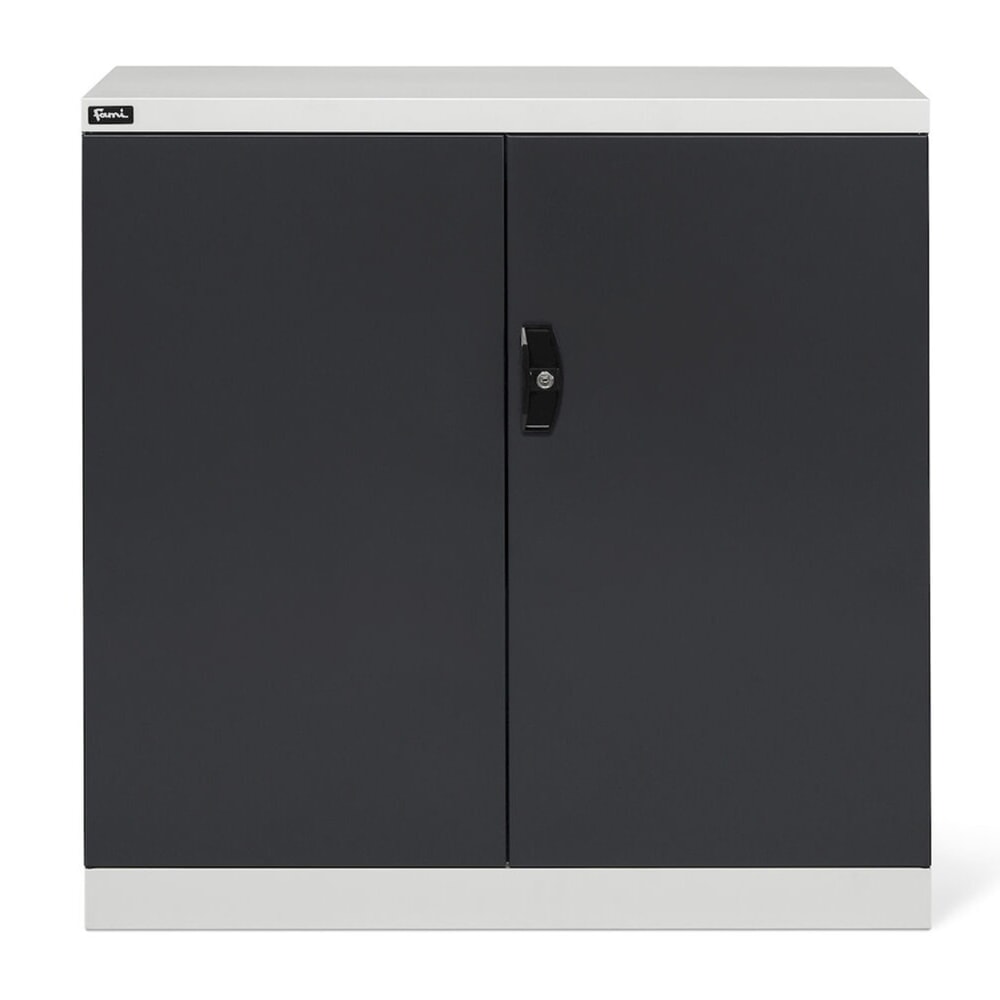N° de l'image du produit 2 : Fami PERFOM Armoire à portes battantes, 1 tiroir, 3 tablettes, HxlxP 1 000 x 1 023 x 555 mm, gris clair, anthracite