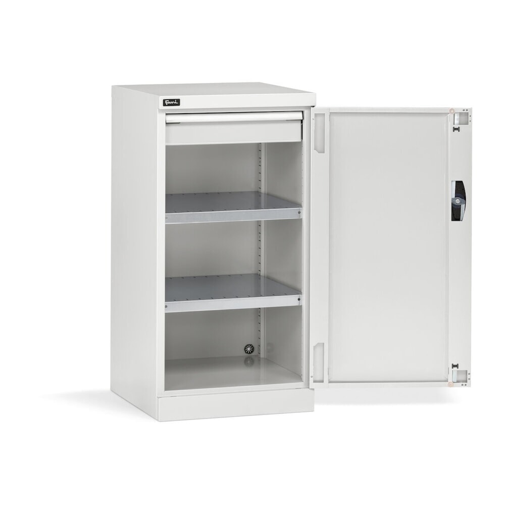 Produktabbildung Nr. 3: Fami PERFOM Flügeltürschrank, 1 Schublade, HxBxT 1.000 x 512 x 555 mm, lichtgrau