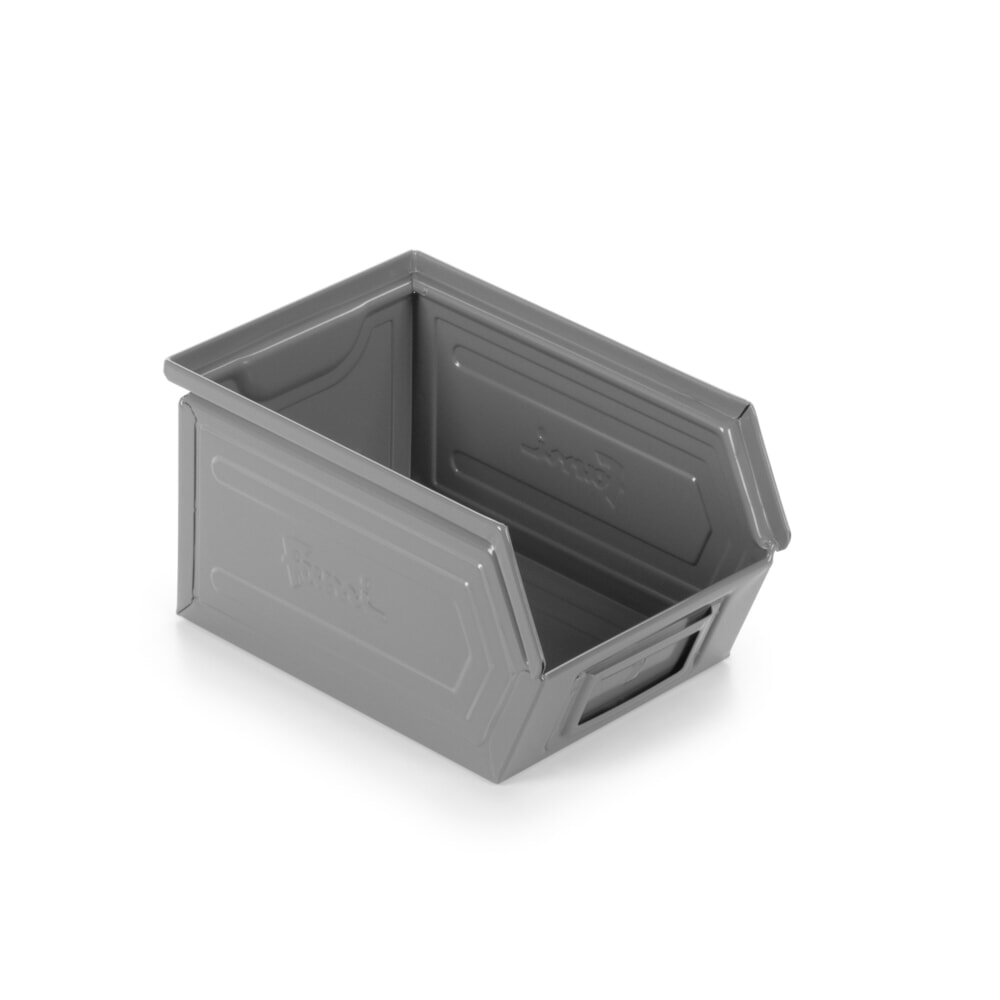 Produktabbildung Nr. 1: Fami Sichtlagerkasten, HxBxT 130 x 140 x 230 mm, Stahlblech, fehgrau, 20 Stk/VE