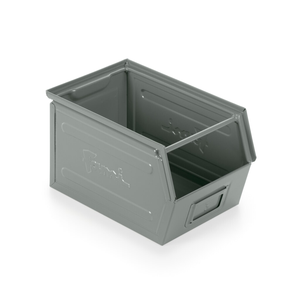 Produktabbildung Nr. 1: Fami Sichtlagerkasten, HxBxT 200 x 200 x 350 mm, Stahlblech, fehgrau, 8 Stk/VE