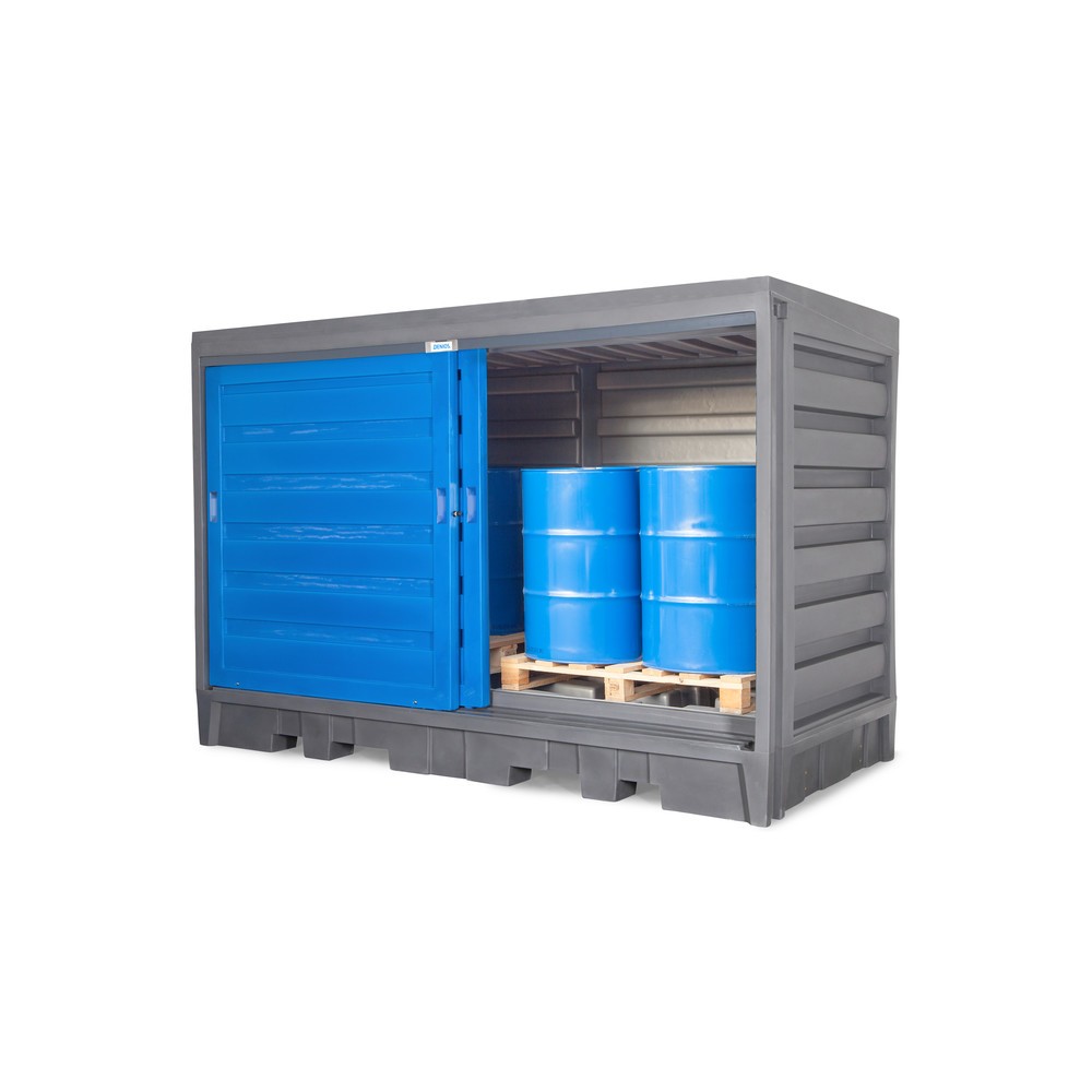 Produktabbildung Nr. 3: Fassdepot aus PE, HxBxT 2.170 x 3.200 x 1.740 mm, 2x IBC oder 8x 200 l