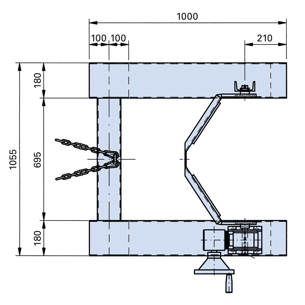 Produktabbildung Nr. 2: Fasswender SV, Fass-Ø 380-600 mm, Gabeltaschenabstand 695 mm