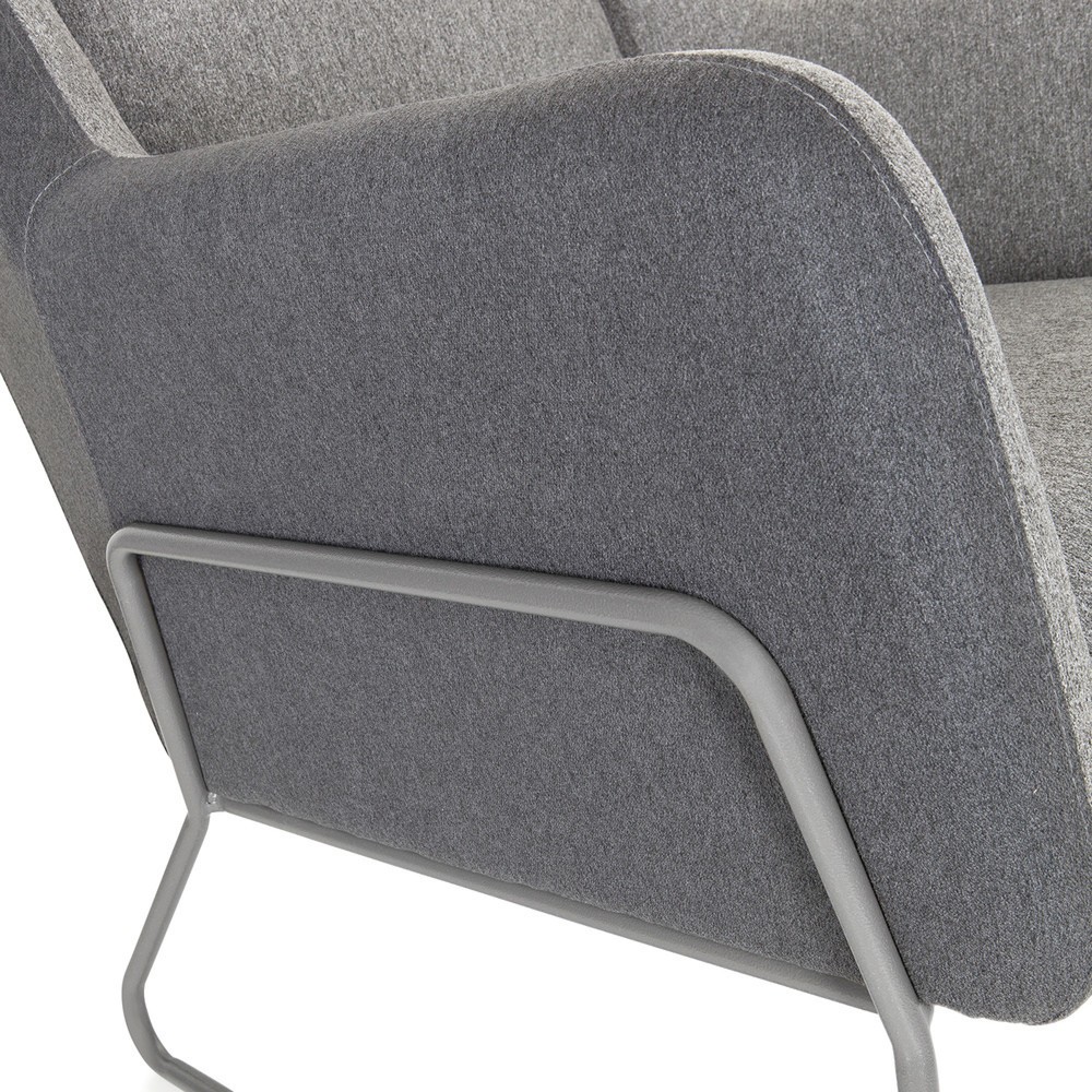 Produktabbildung Nr. 2: Fauteuil lounge hjh OFFICE LAGUN structure à patins, 1 place, gris clair/gris foncé
