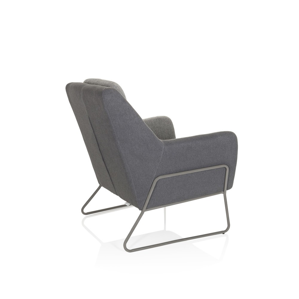 Produktabbildung Nr. 8: Fauteuil lounge hjh OFFICE LAGUN structure à patins, 1 place, gris clair/gris foncé