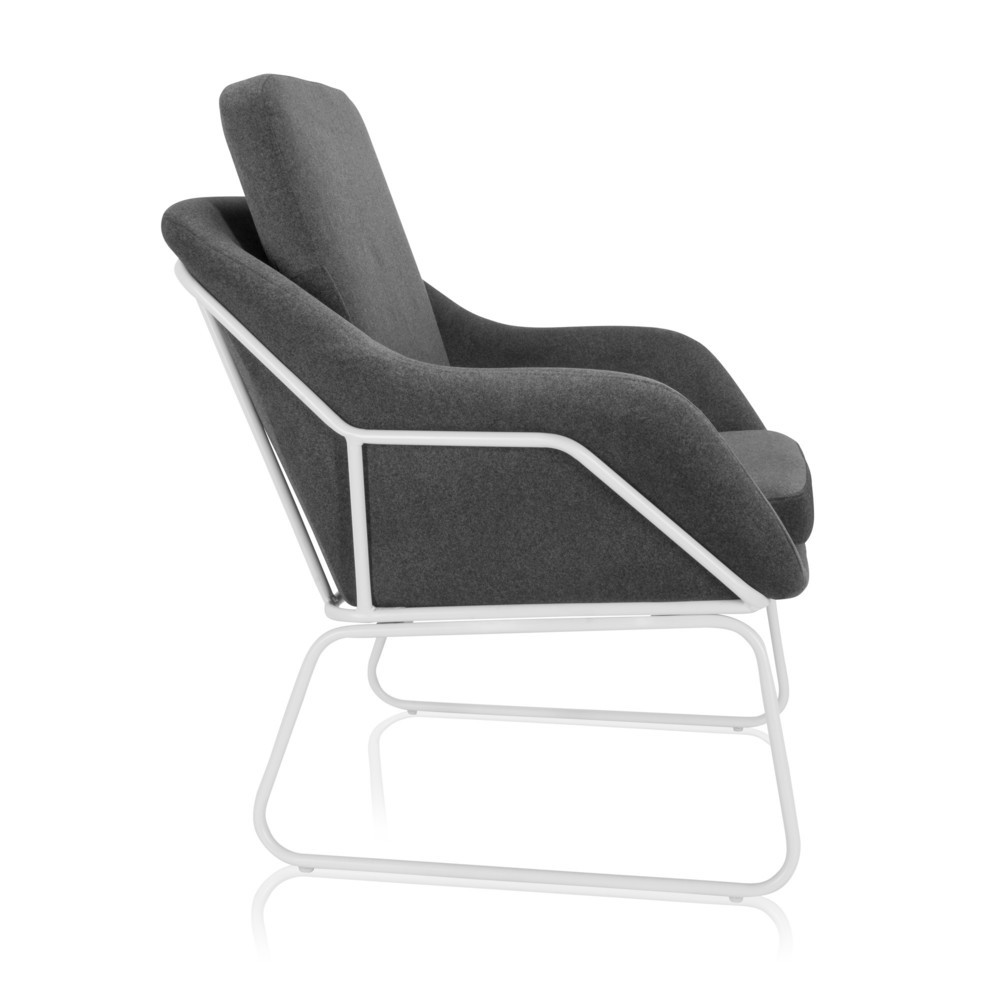 Produktabbildung Nr. 7: Fauteuil lounge / fauteuil de relaxation hjh OFFICE LAGUNO W tissu gris foncé, 1 place