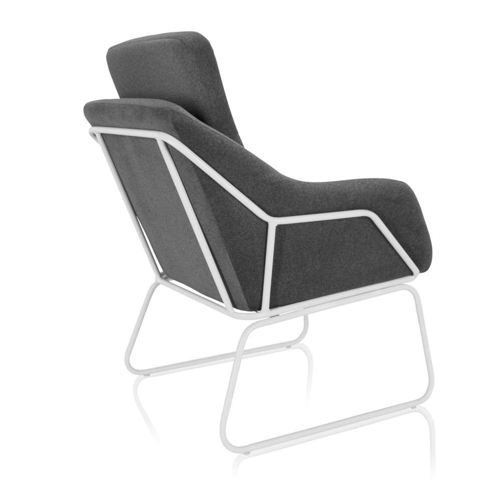 Produktabbildung Nr. 8: Fauteuil lounge / fauteuil de relaxation hjh OFFICE LAGUNO W tissu gris foncé, 1 place