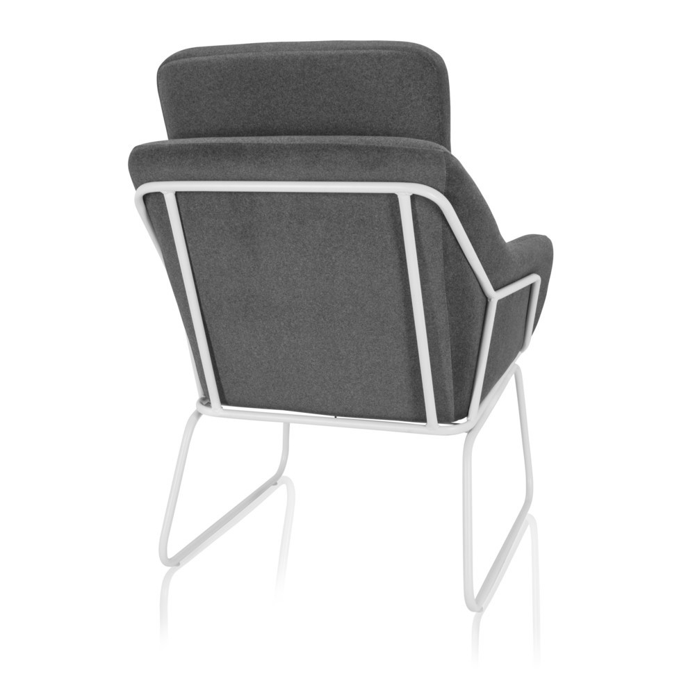 Produktabbildung Nr. 9: Fauteuil lounge / fauteuil de relaxation hjh OFFICE LAGUNO W tissu gris foncé, 1 place
