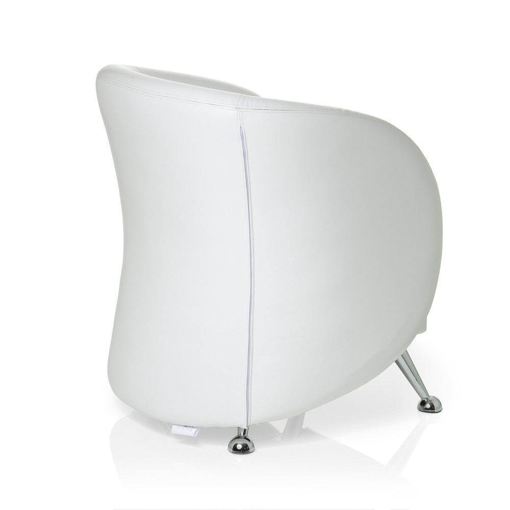 Produktabbildung Nr. 6: Fauteuil lounge / fauteuil club hjh OFFICE / ST. LUCIA similicuir, blanc