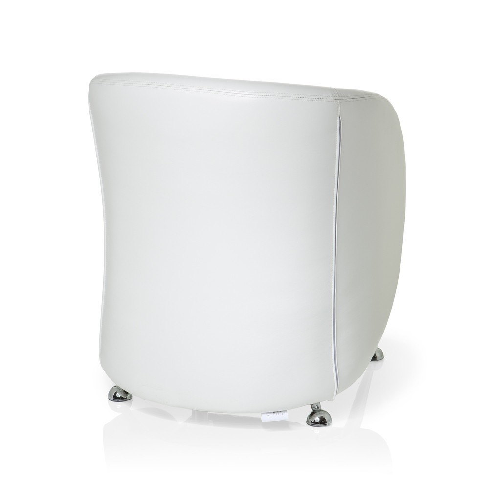 Produktabbildung Nr. 7: Fauteuil lounge / fauteuil club hjh OFFICE / ST. LUCIA similicuir, blanc