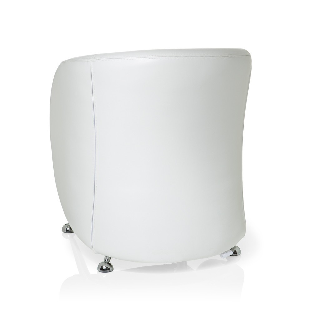 Produktabbildung Nr. 8: Fauteuil lounge / fauteuil club hjh OFFICE / ST. LUCIA similicuir, blanc