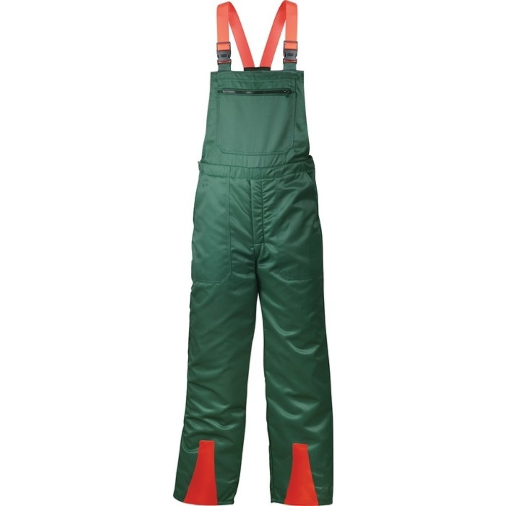 Produktabbildung: FELDTMANN Schnittschutzlatzhose FICHTE, grün/orange abgesetzt, Grösse 50