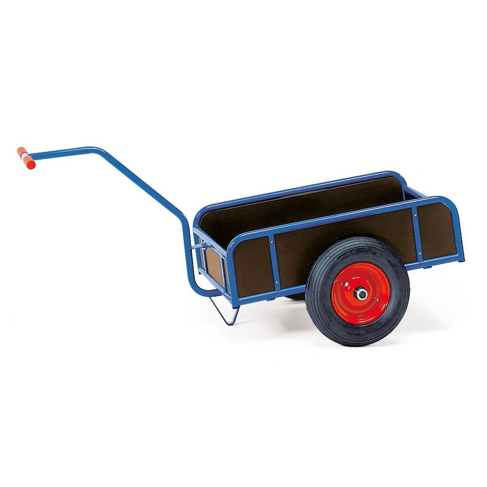 Produktabbildung Nr. 1: fetra® 1-achsiger Handwagen, geschlossene Wände, Vollgummiräder, Ladefläche 795 x 445 mm