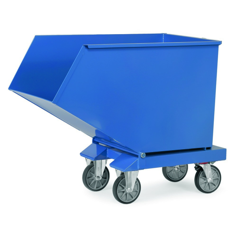 Produktabbildung Nr. 5: fetra® Benne basculante à roulettes, volume 0,45 m³, bleue
