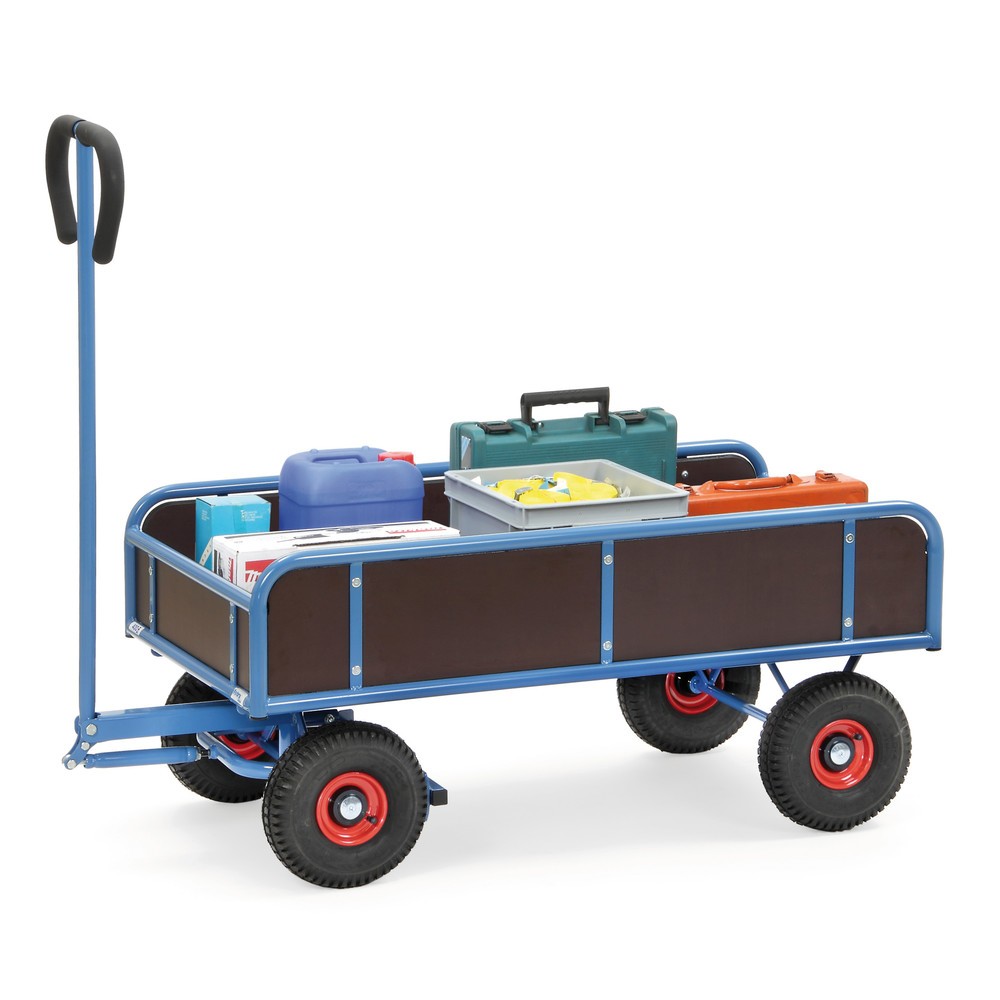 Produktabbildung Nr. 2: fetra® Chariot à bras à 2 essieux, avec 4 ridelles fixes, surface de chargement lxP 645 x 1 145 mm