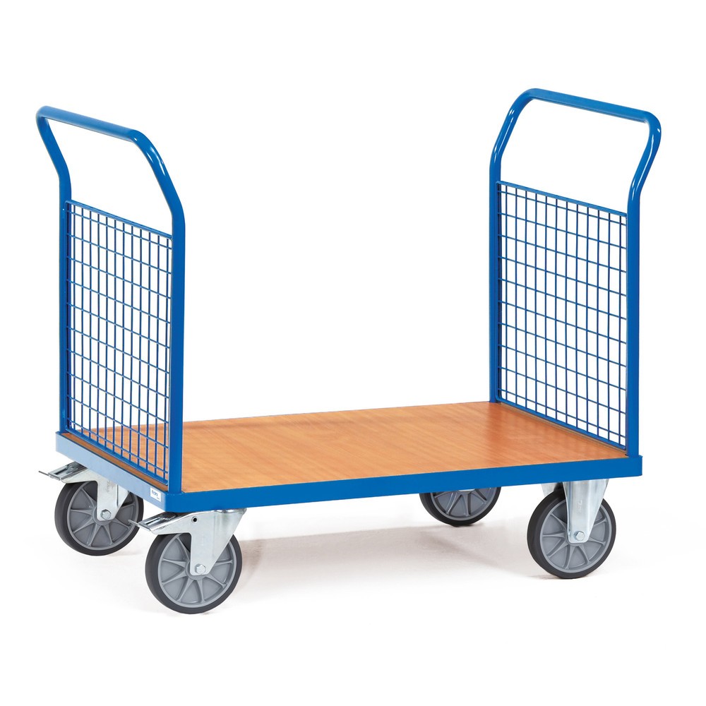 Illustration du produit: fetra® Chariot à plate-forme, 2 côtés avec parois grillagées, surface de chargement lxP 500 x 850 mm