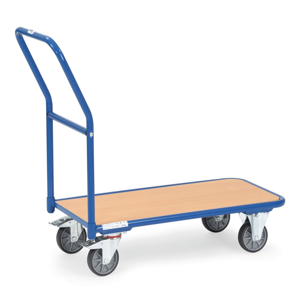 Illustration du produit: fetra® Chariot à plate-forme avec surface de chargement en bois lxP 450 x 850 mm, capacité de charge 250 kg