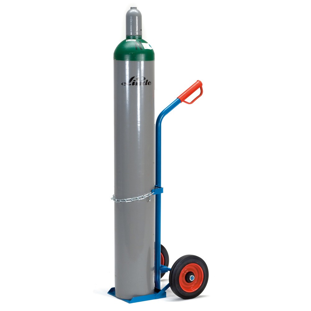 Produktabbildung Nr. 2: Diable porte-bouteilles en acier pour 1 bouteille en acier fetra® de 20 à 50 litres, pneumatiques à bandage plein