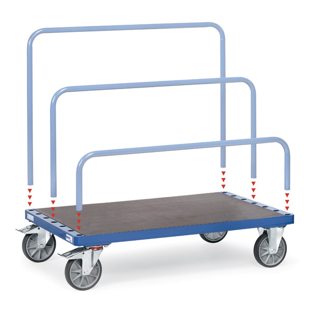 Illustration du produit: fetra® Chariot porte-panneaux, sans arceaux, surface de chargement lxP 1 200 x 800 mm, capacité de charge 750 kg