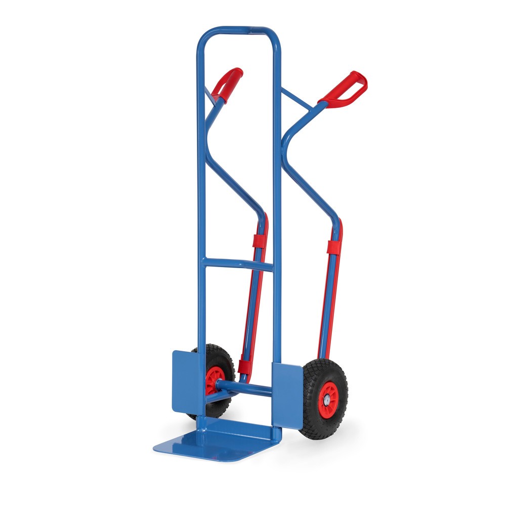 Illustration du produit: fetra® Diable empilable, capacité de charge 300 kg, bavette lxP 320 x 250 mm, pneumatiques PU