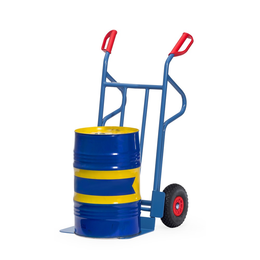Produktabbildung Nr. 3: fetra® Diable empilable, capacité de charge 350 kg, bavette lxP 480 x 300 mm, avec arceaux de rangement, pneumatiques PU